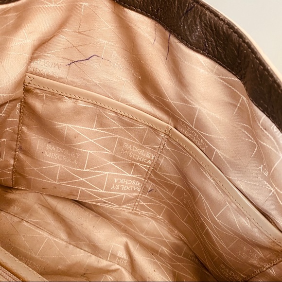 Badgley Mischka Ostrich Mutlicolor Top Handle Bag - Picture 5 of 5